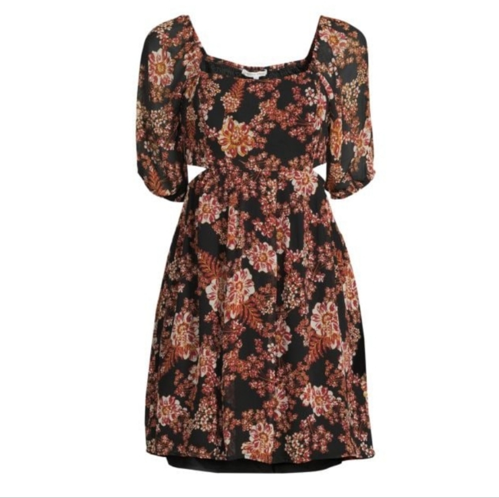 Collective Concepts Red and Black Puff Sleeve Sundress